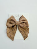 Large Fall Bow - Brown Muslin