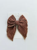 Large Fall Bow - Rusted Floral