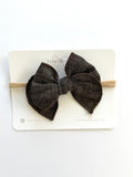 Medium Fall Bow - Brown Linen